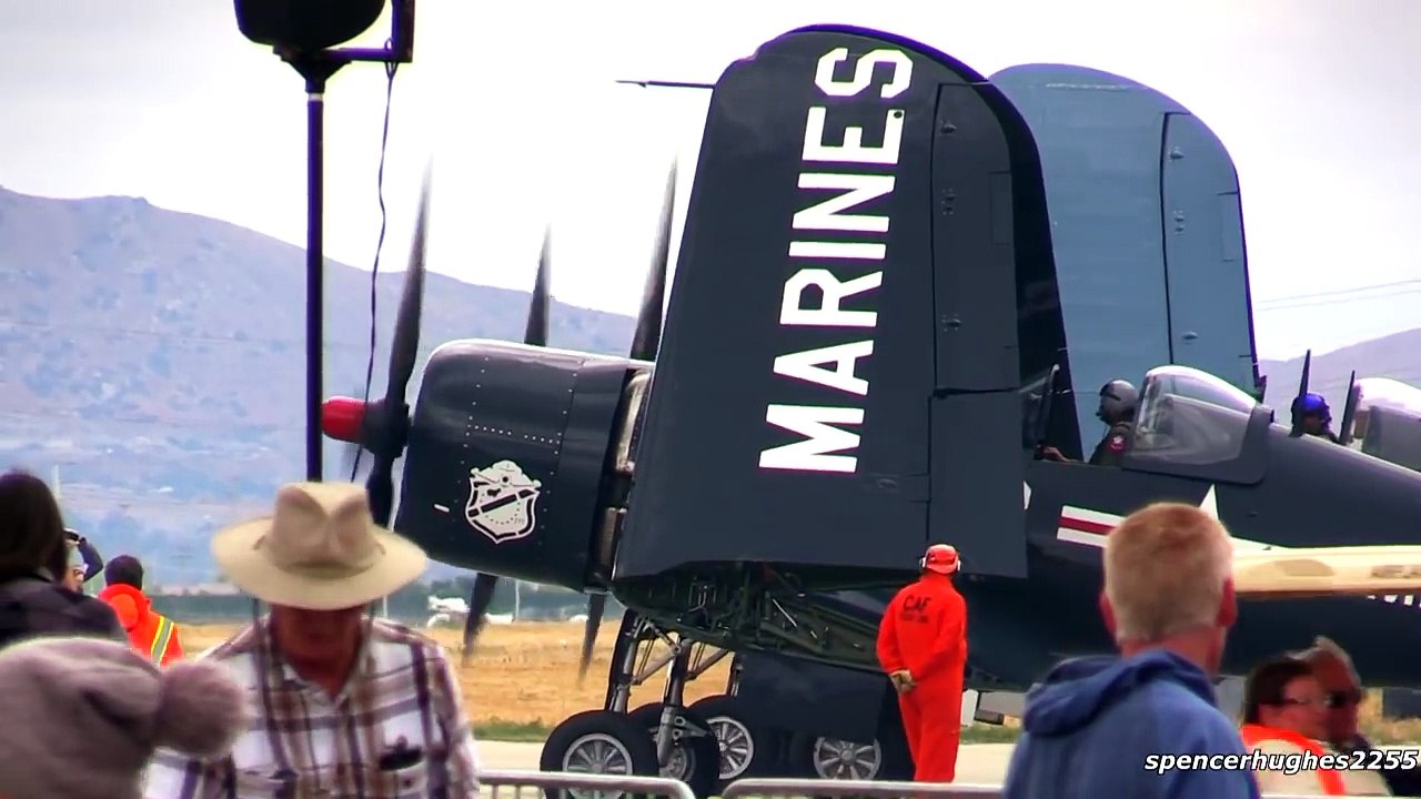 5 F4U CORSAIRS! 2017 Planes of Fame Air Show