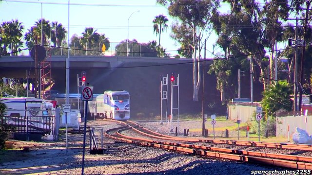 LONG AMTRAK SURFLINER TRAINS