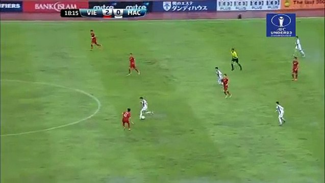 Công Phượng ghi bàn vào lưới Macau