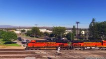 Amtrak, BNSF & Metrolink Trains in Santa Fe Springs, CA (Halloween)