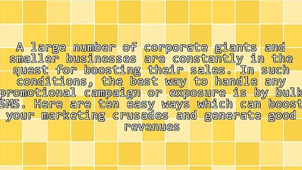 10 Easy Ways to Generate Cash With Bulk SMS