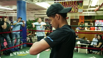 Full Media Workout- Shakur Stevenson ready for 2nd pro fight! Working the mitts !