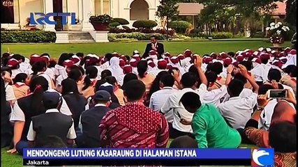 Presiden Jokowi Mendongeng Kisah Lutung Kasarung ke Anak-Anak