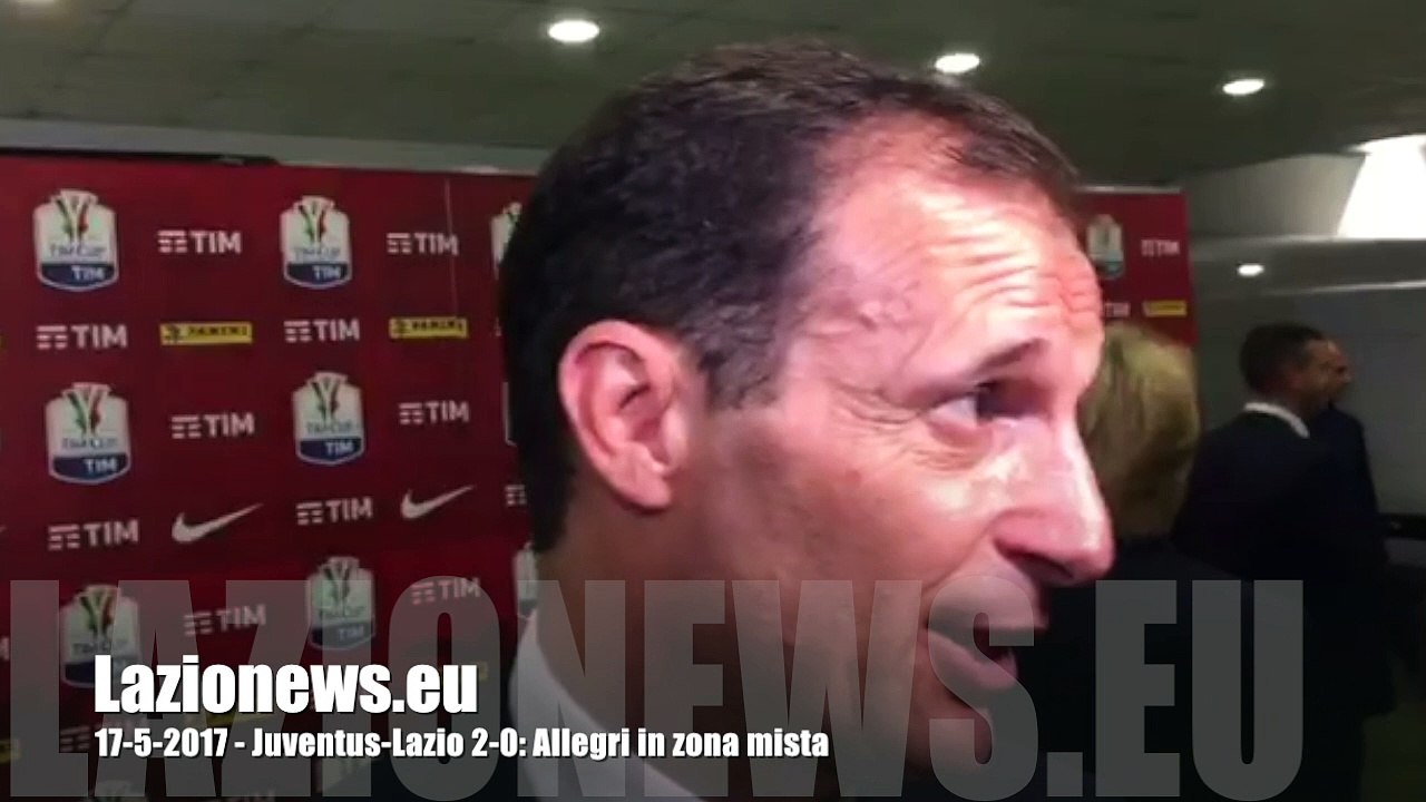 Juventus-Lazio 2-0, Allegri in zona mista