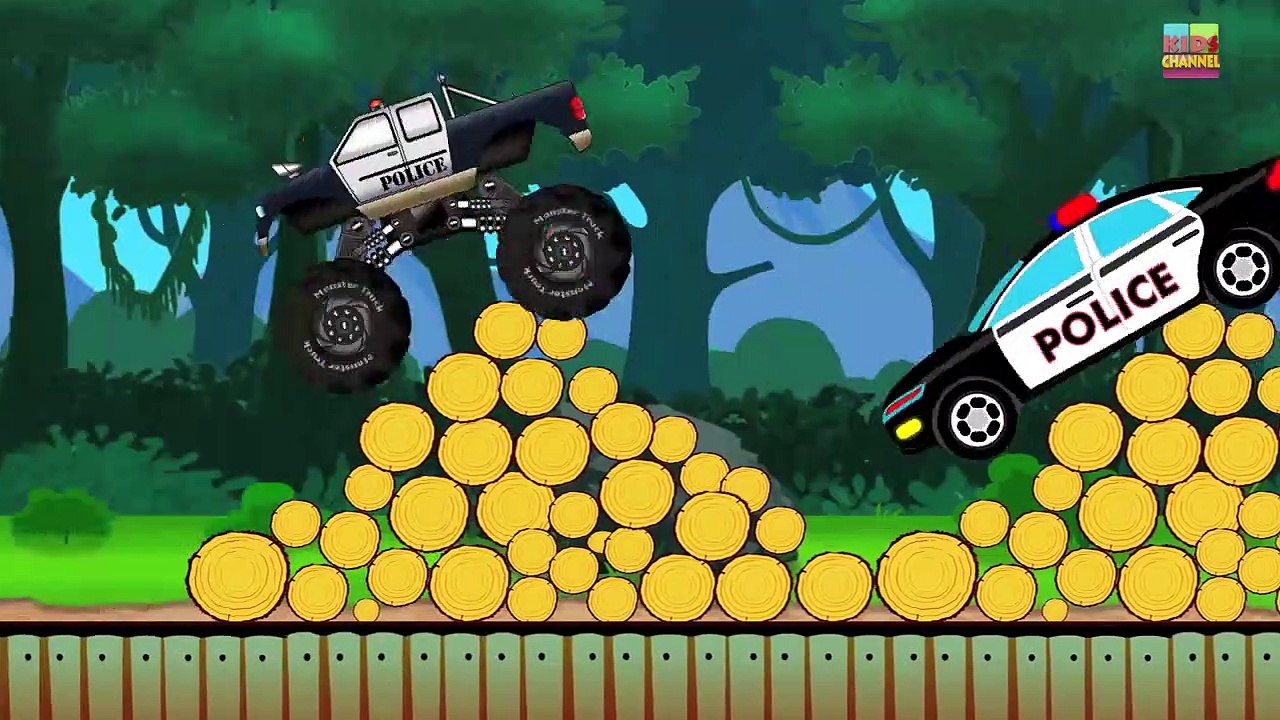 Police Monster Truck VS Police Car _ VS Battle _ Video for Children-YHqzNWfW5ps