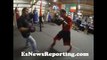 Alexander Besputin Russian boxer at RGBA Oxnard working mitts - EsNews Boxing