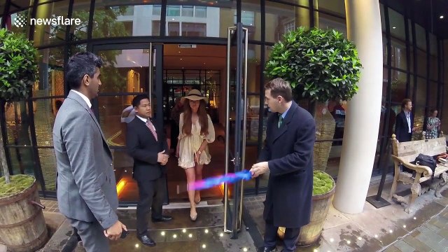 Reality star Charlotte Dawson departs from Ham Yard Hotel in London