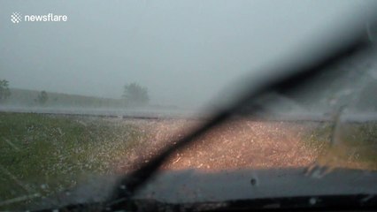 Severe hailstorm hits Oklahoma