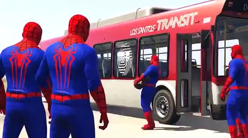 Spiderman Bus De Colores 3d De Dibujos Animados Para Los Ninos Canciones Poemas Infantiles Para N Video Dailymotion