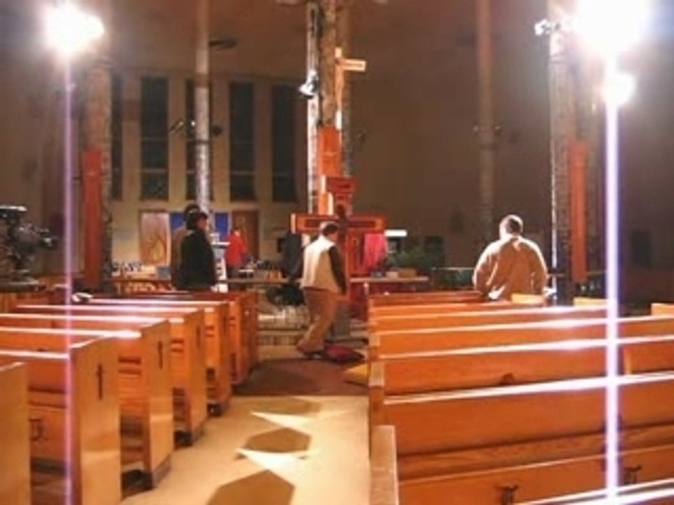 Préparation de l'emission Taizé pour Radio Canada