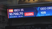 Las Bolsas europeas continúan con las perdidas y el Ibex intenta mantener los 10.700 puntos