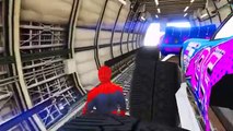Спайдермен & Монстро Тачки Молнии Маквин полеты на Самолете , мультик игра для детей