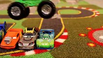 Cars Disney Pixar Lightning McQueen vs Hot Wheels Monster Jam Faster, Higher, Stronger