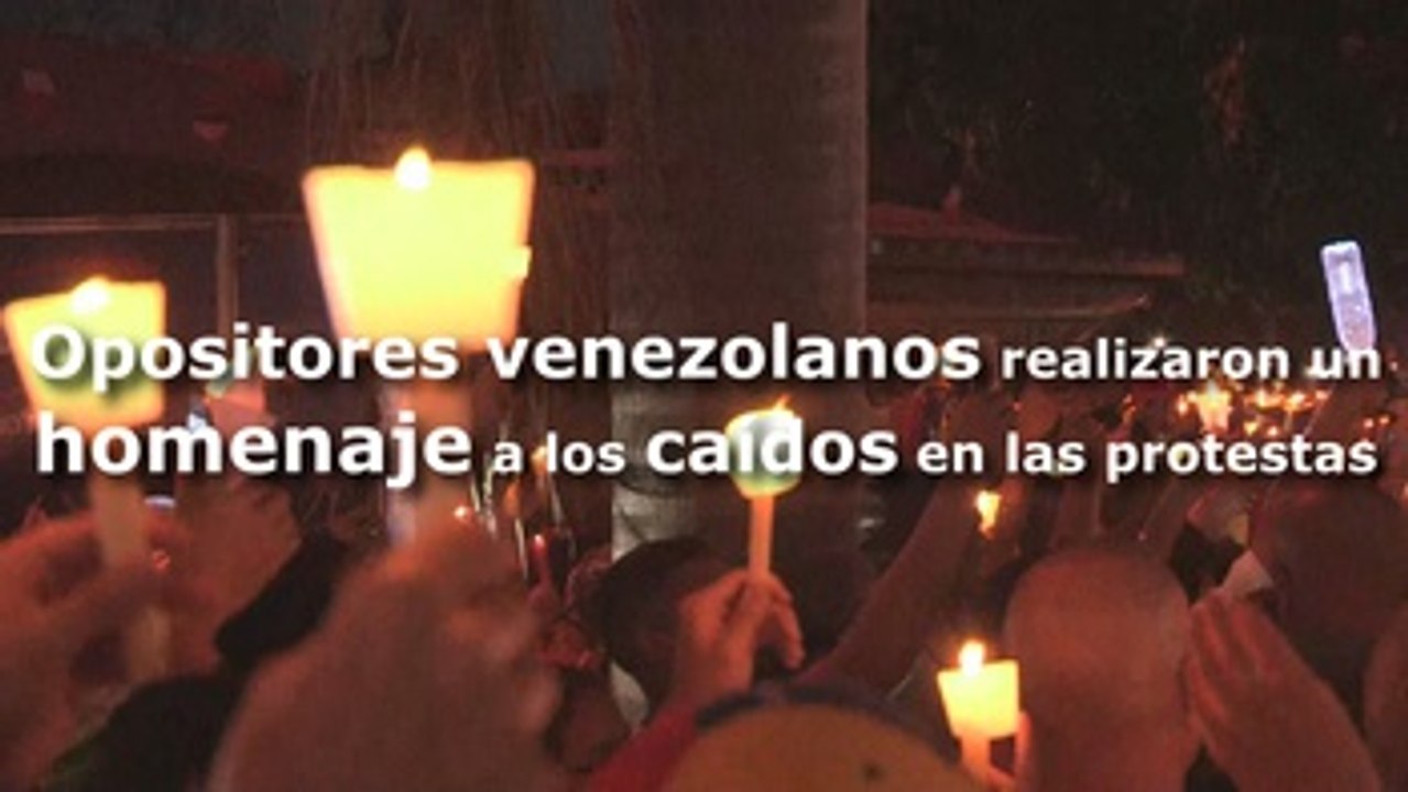 Opositores venezolanos realizaron un homenaje a los caídos en las protestas