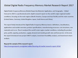 Global Digital Radio Frequency Memory Market Research Report 2017