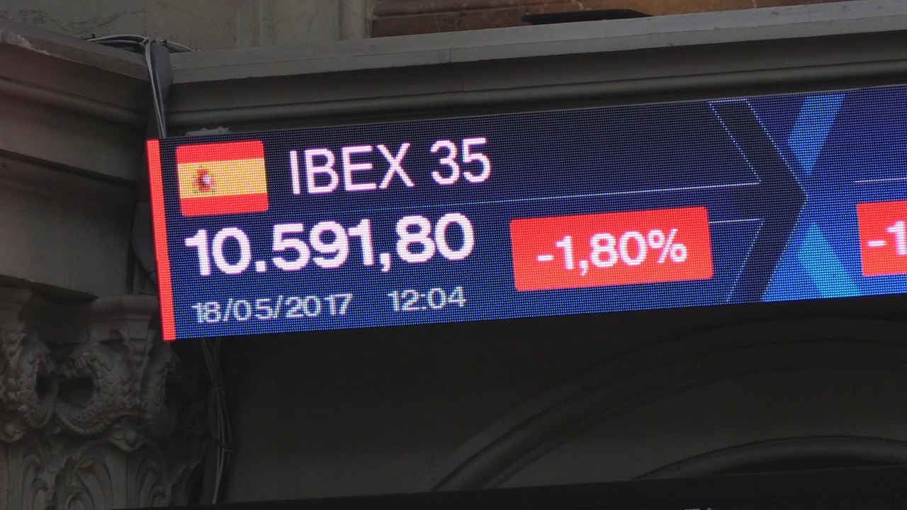 La Bolsa española cae un 1,6% al mediodía y pone en peligro los 10.600 puntos