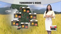 Hot day expected with high uv levels