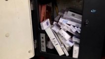 Yolcu Otobüsünün Gizli Bölmesine Saklanan 10 Bin Paket Kaçak Sigara Ele Geçirildi