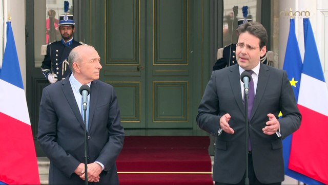 Passation de pouvoirs au ministère de l'Intérieur le 17 mai 2017