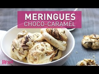 Meringues marbrées chocolat - caramel | regal.fr