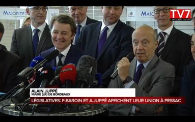 Législatives : Baroin et Juppé affichent leur union à Pessac