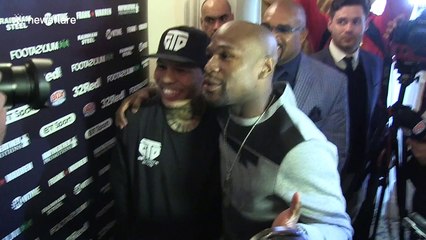 Mayweather Mayhem! Floyd clashes with Liam Walsh's brother at press conference