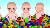 3D Baby doll bath time Play Learn colors IV - Teaching colours for kids Children Toddlers 3