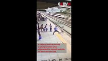 Un cheminot empêche une jeune femme de se jeter sous un train