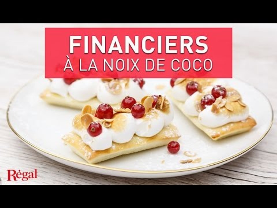 Financier noix de coco, meringue et groseilles | regal.fr