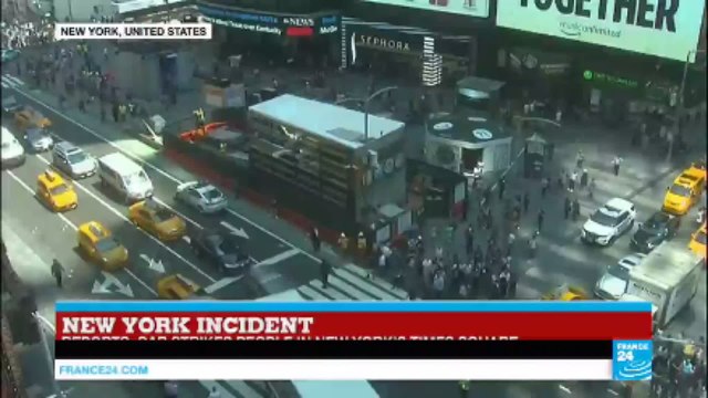 Car ploughs into crowd at New York's Times Square: Doesn't appear to be terror related , NYPD says