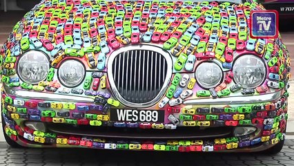 Malaysian businessman glues 4600 Hot Wheels toys to his Jaguar S-Type