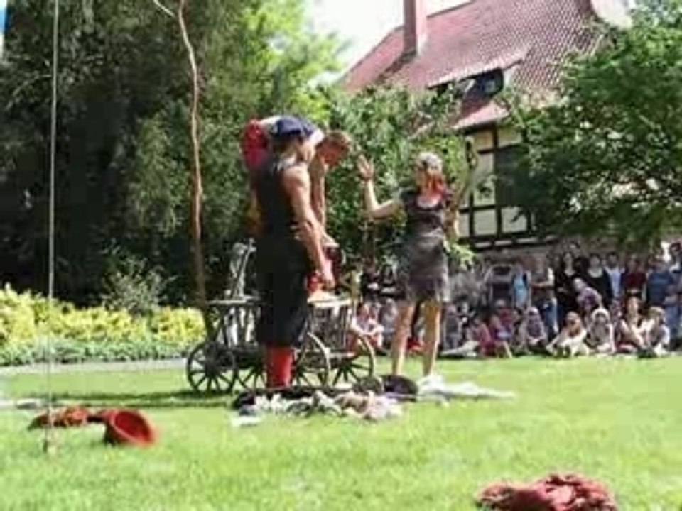 Gaukler beim Mittelalterfest auf der Creuzburg.