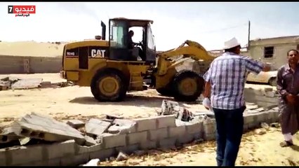 بالفيديو .. مجلس مدينة العريش يزيل 62 مخالفة على أراضى أملاك الدولة
