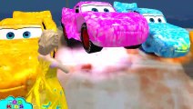 Frozen Elsa COLORS & Disney Pixar Cars Lightning McQueen EPIC PARTY Fun Movie   Nursery Rhymes Songs