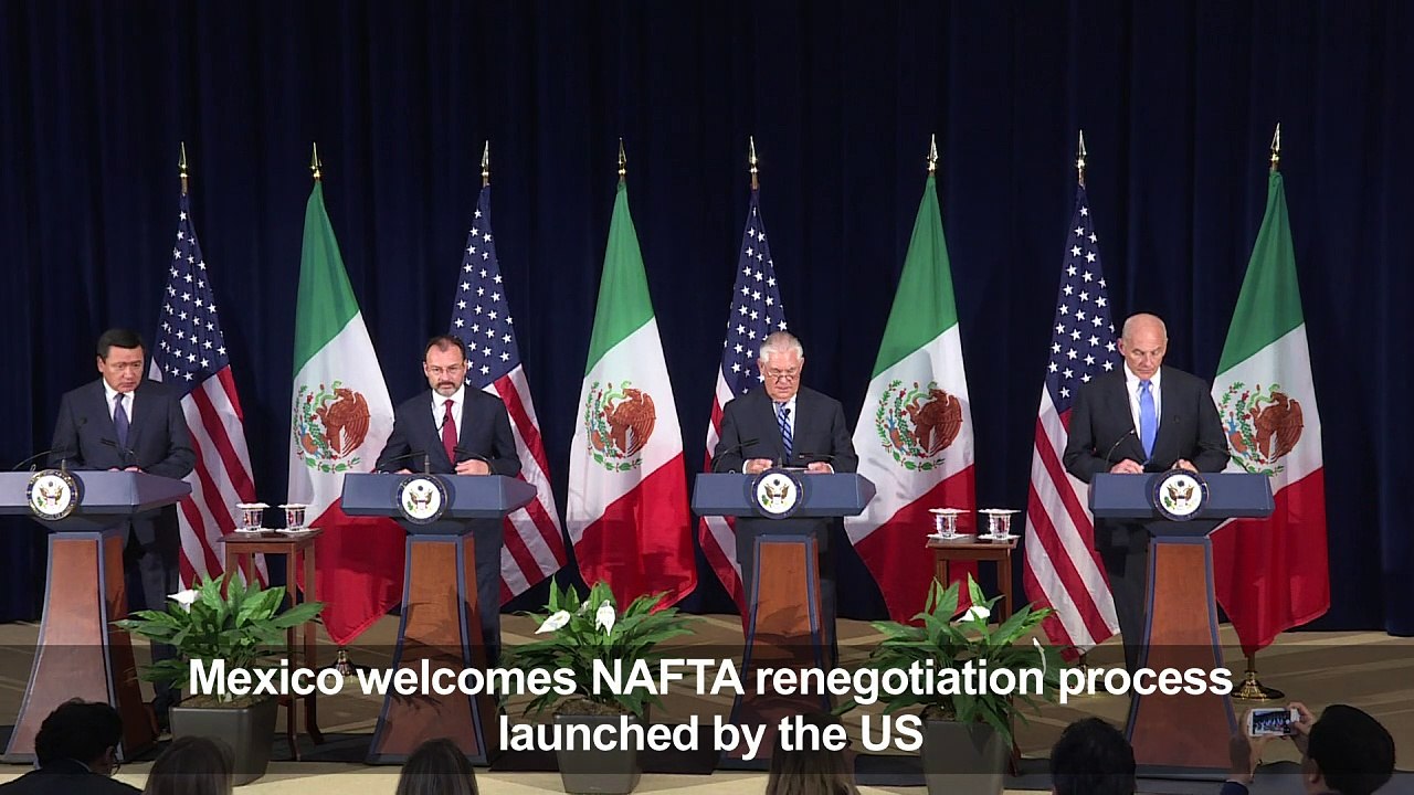 Tillerson, Videgaray meet as NAFTA renegotiation clock begins