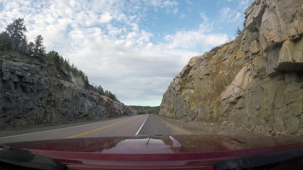 Close Call On The Trans Canada Highway In Ontario