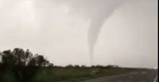 Tornado Touches Down Near Duke, Oklahoma