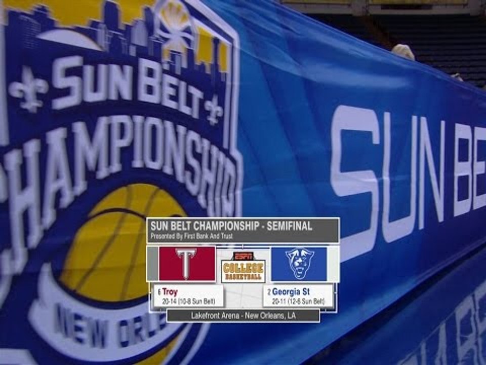 2017 Sun Belt Basketball Championship Men's Semifinal Highlights Troy