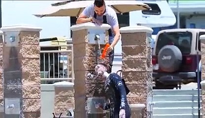 This shower prank never gets old LOL