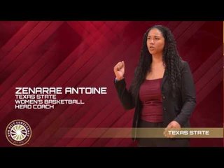 Sun Belt Mid-Season WBB Teleconference - Texas State Head Coach Zenarae Antoine