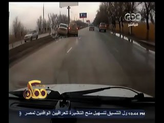 #ممكن | شاهد.. روسية تصدم صديقها لمرافقته فتاة.. وتعليق غريب لخيري رمضان