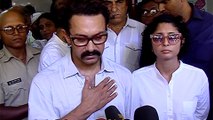 Aamir Khan And Kiran Rao At Reema Lagoo Funeral