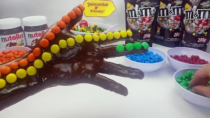 "Learn Colors with Nutella and MMs Hands"