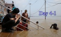 India travel,d4-1,Overseas trip of Japan host.Haridwar,Rishukeshu,Night.Ganga bathing,インド旅行