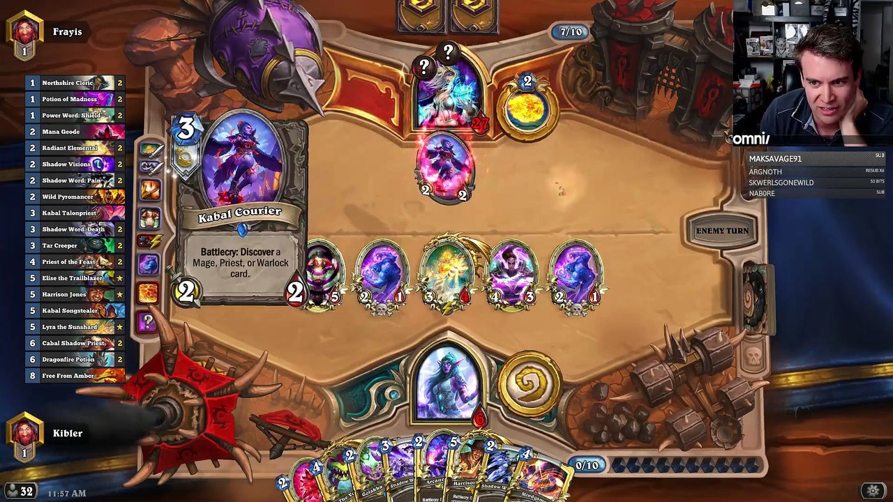 Hearthstone: Kibler with the odds against him, as usual.