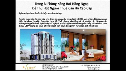 Trang bị Phòng xông hơi hồng ngoại để thu hút người thuê căn hộ cao cấp