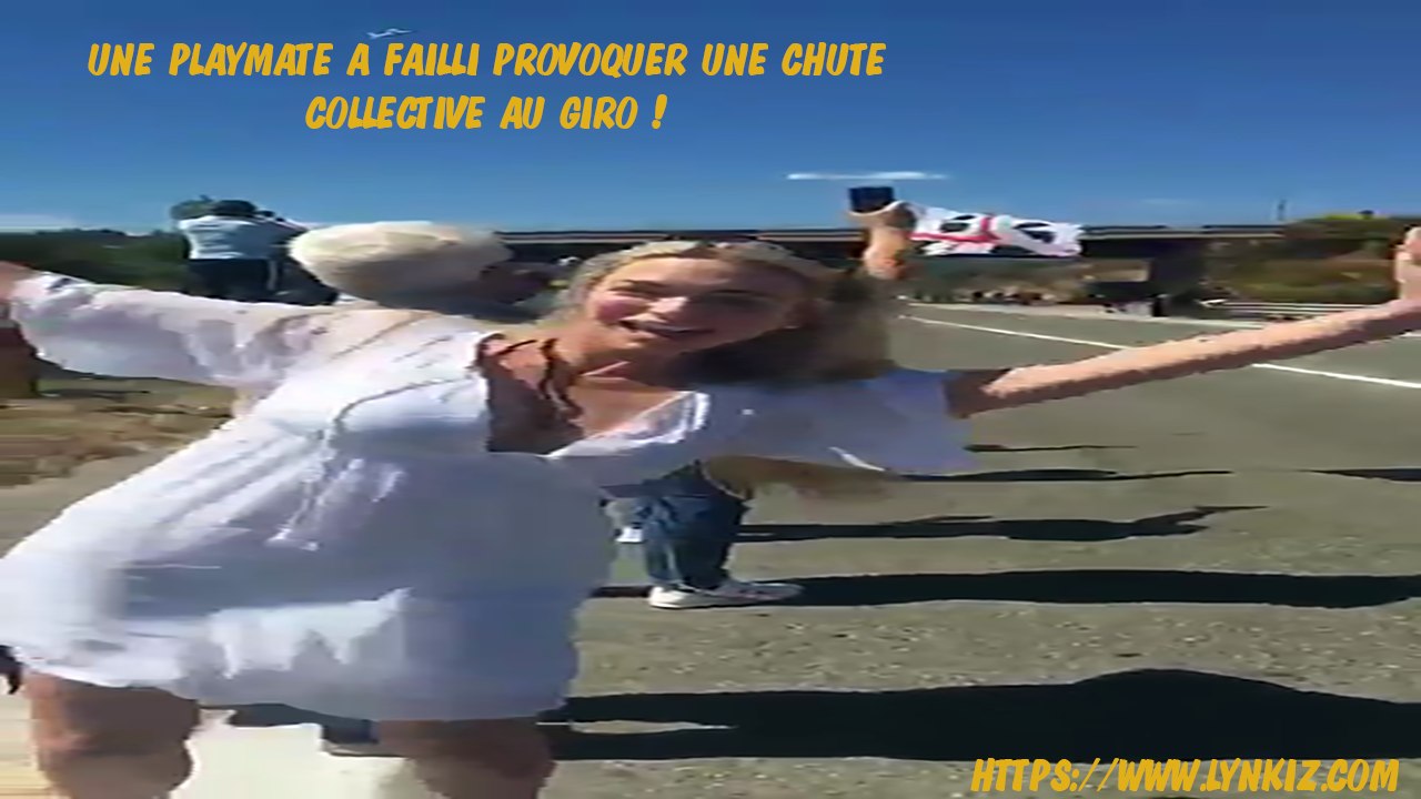 Une playmate a failli provoquer une chute collective au Giro ! Lynkiz
