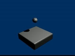 Animation 3D d'une goutte d'eau