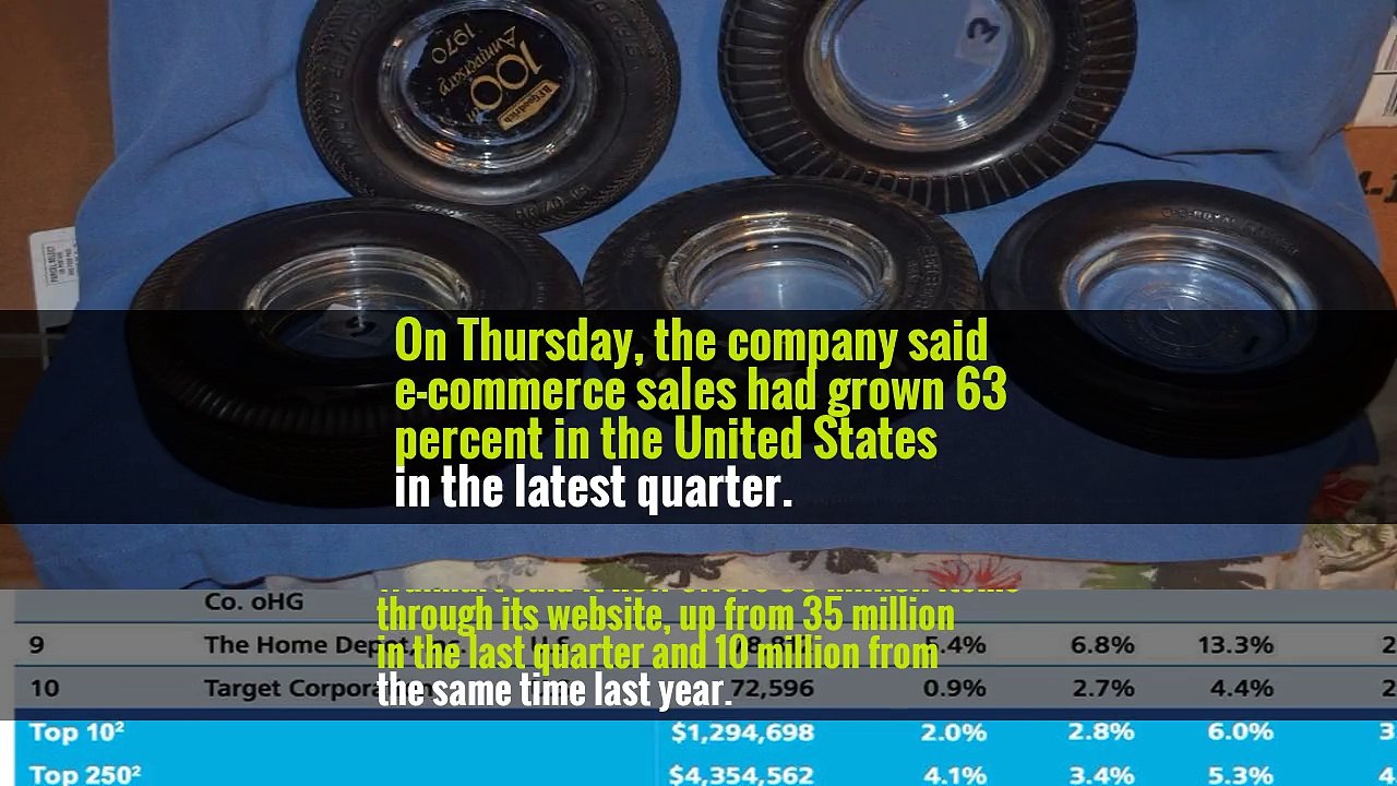On Thursday, the company said e-commerce sales had grown 63 percent in the United States in the latest quarter.