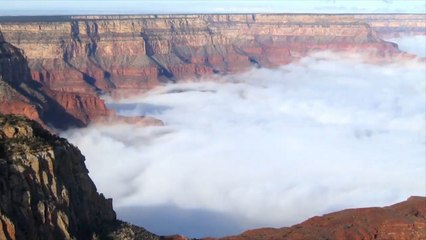 Incredible video shows cloud inversion over the Grand Canyon